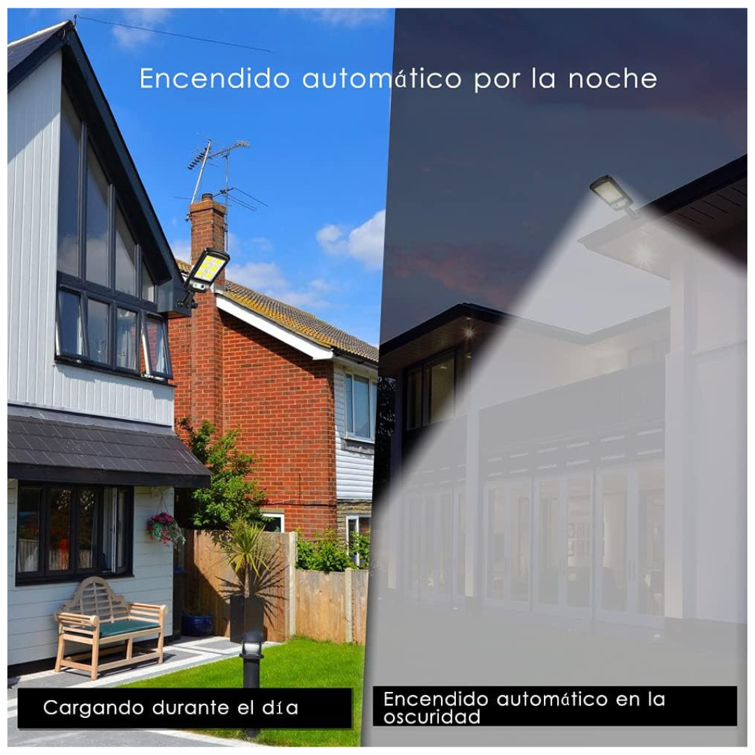 FOCO SOLAR RECARGABLE DE POSTE