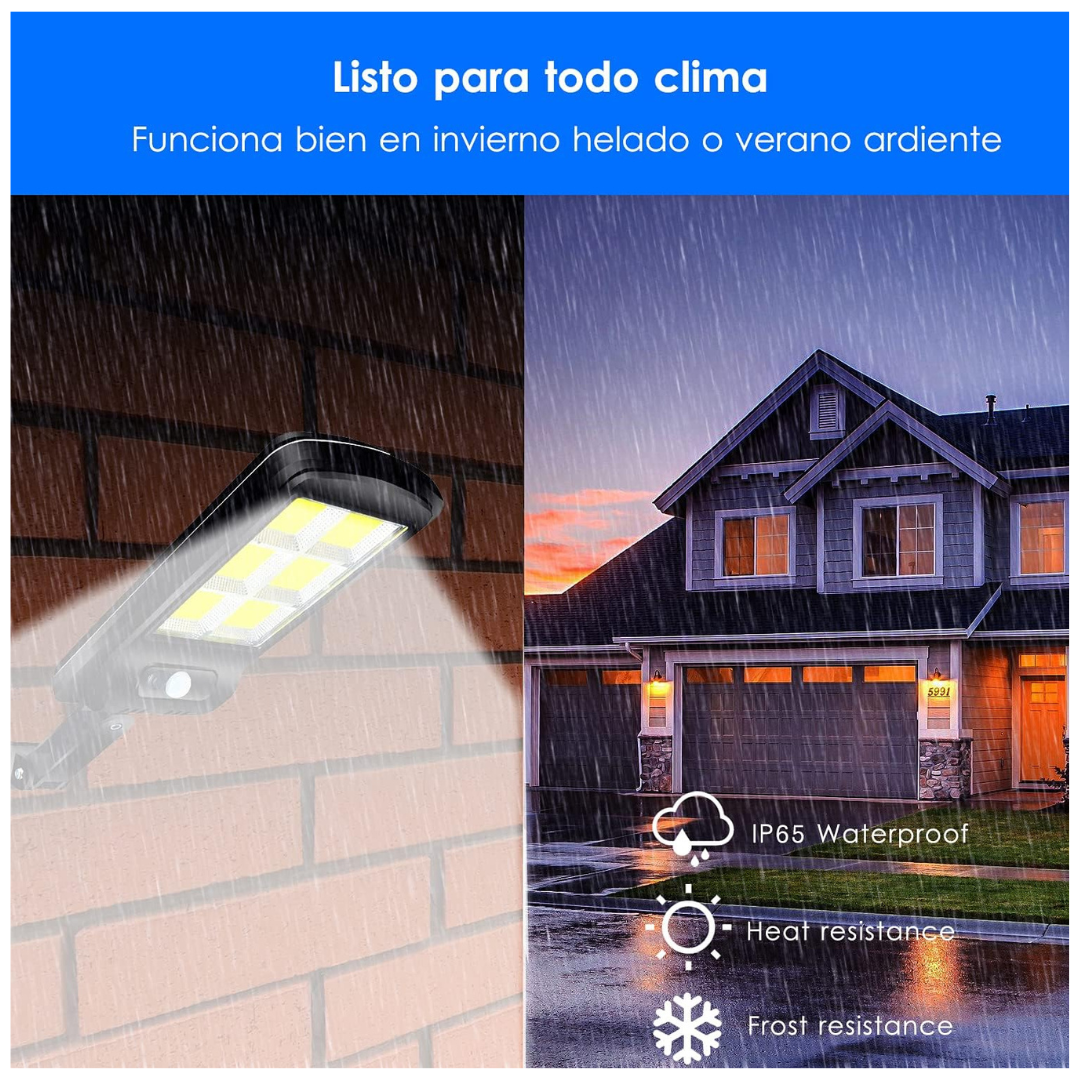 FOCO SOLAR RECARGABLE DE POSTE