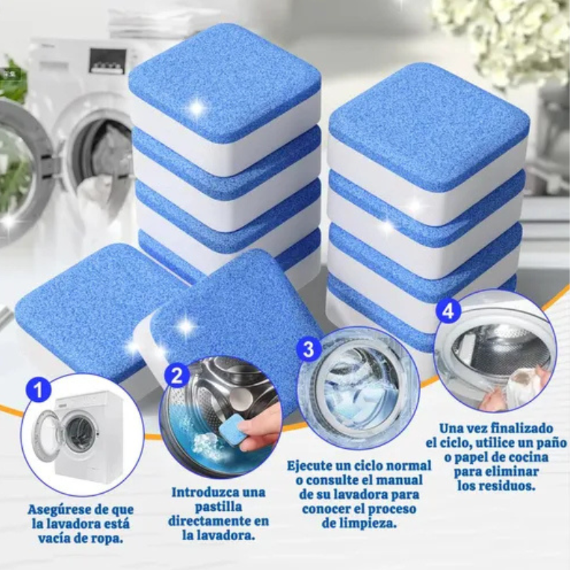 Pastilla Limpia Lavadoras 12 Uni