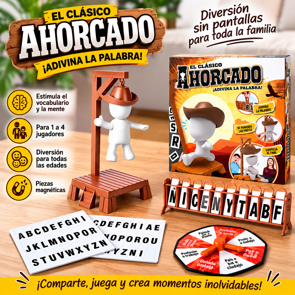 Ahorcado Magnético - Juego De Mesa