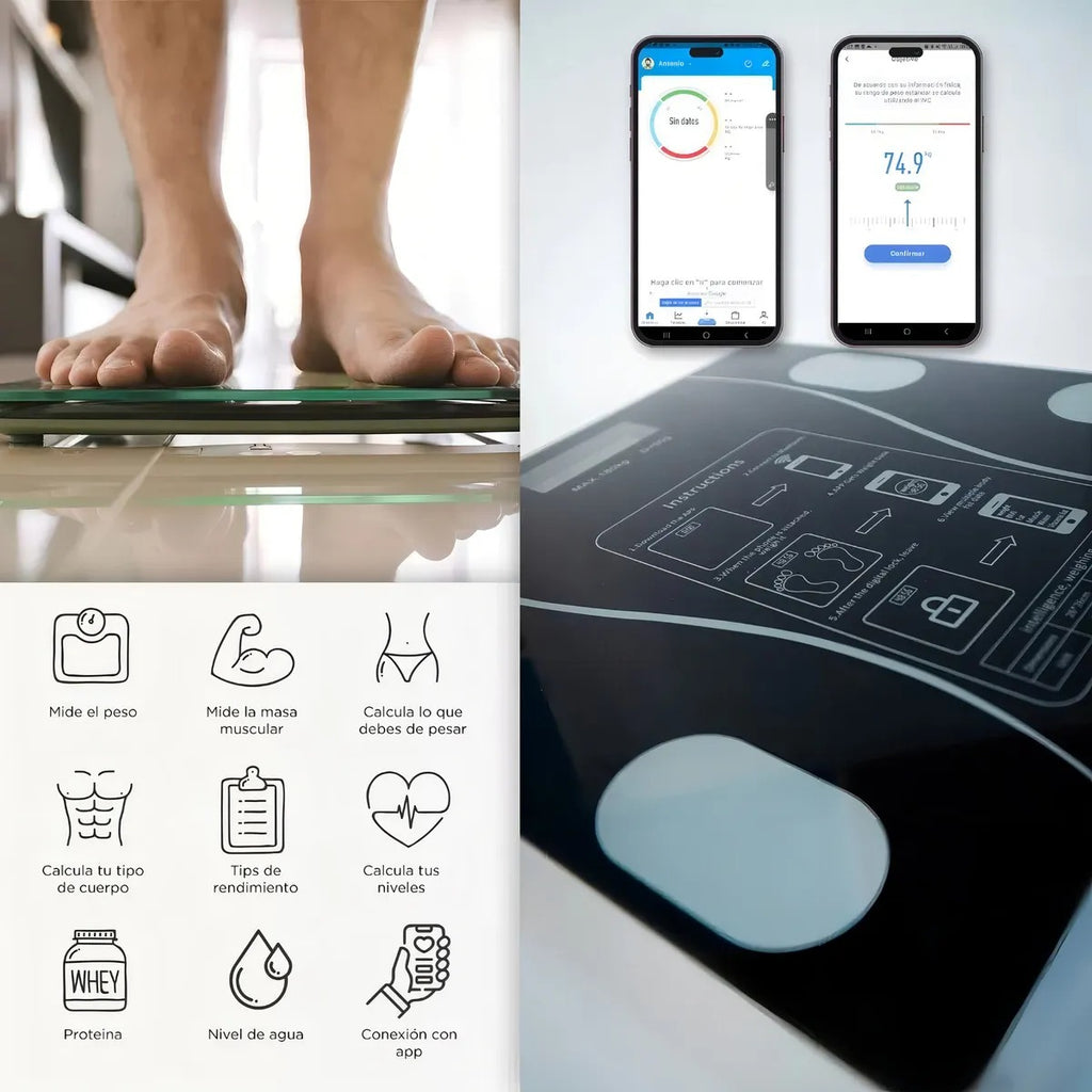 Báscula Electrónica Bluetooth Inteligente