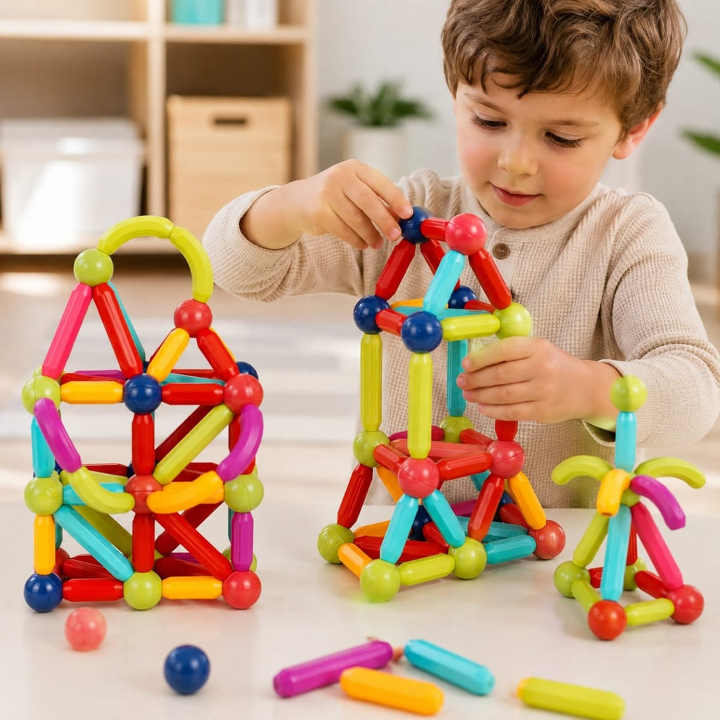 MAGNIKIDS – Bloques Magnéticos Creativos | 64 Piezas